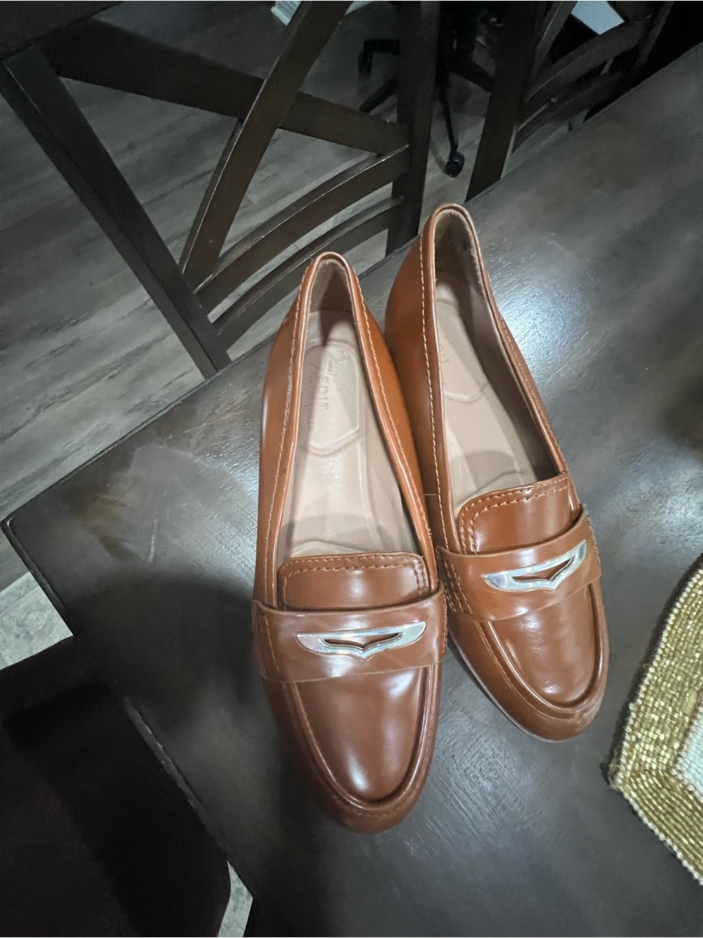 Edit 27 Naturalizer Women’s Brown Slip-On Loafers - Classic Leather Look